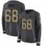 Nike Miami Dolphins #68 Robert Hunt Anthracite Salute to Service Womens Stitched NFL Limited Therma Long Sleeve Jersey