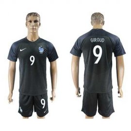 France #9 Giroud Away Soccer Country Jersey