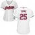 Cleveland Indians #25 Jim Thome White Home Womens Stitched MLB Jersey