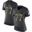 Nike New York Jets #77 Mekhi Becton Black Womens Stitched NFL Limited 2016 Salute to Service Jersey