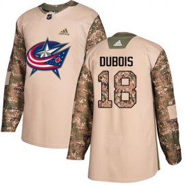 Adidas Columbus Blue Jackets #18 Pierre-Luc Dubois Camo Authentic 2017 Veterans Day Stitched NHL Jersey