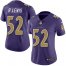 Nike Baltimore Ravens #52 Ray Lewis Purple Womens Stitched NFL Limited Rush Jersey