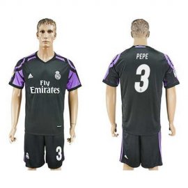 Real Madrid #3 Pepe Sec Away Soccer Club Jersey