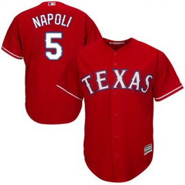 Texas Rangers #5 Mike Napoli Red Cool Base Stitched Youth MLB Jersey