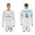 Real Madrid #4 Sergio Ramos White Home Long Sleeves Soccer Club Jersey