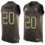 Nike Philadelphia Eagles #20 Brian Dawkins Green Mens Stitched NFL Limited Salute To Service Tank Top Jersey