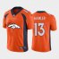 Denver Broncos #13 KJ Hamler Orange Mens Nike Big Team Logo Vapor Limited NFL Jersey