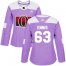 Adidas Ottawa Senators #63 Tyler Ennis Purple Authentic Fights Cancer Womens Stitched NHL Jersey