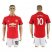 Manchester United #10 Rooney Red Home Soccer Club Jersey