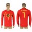Belgium #7 DE BRUYNE Home 2018 FIFA World Cup Long Sleeve Thailand Soccer Jersey