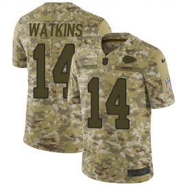 Nike Kansas City Chiefs #14 Sammy Watkins Camo Youth Stitched NFL Limited 2018 Salute to Service Jersey