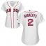 Boston Red Sox #2 Xander Bogaerts White Home Womens Stitched MLB Jersey