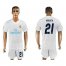 Real Madrid #21 Morata White Home Soccer Club Jersey