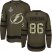 Adidas Tampa Bay Lightning #86 Nikita Kucherov Green Salute to Service 2020 Stanley Cup Champions Stitched NHL Jersey
