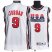 Chicago Bulls 9 Jordan White USA Jersey Cheap