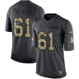 Nike Carolina Panthers #61 Matt Paradis Black Mens Stitched NFL Limited 2016 Salute to Service Jersey