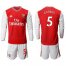 Arsenal #5 Gabriel Red Home Long Sleeves Soccer Club Jersey