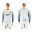 Barcelona Blank White Goalkeeper Long Sleeves Soccer Club Jersey