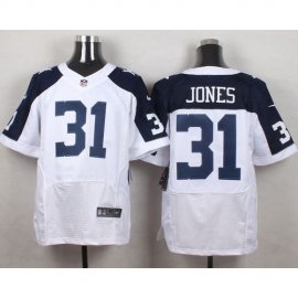 Nike Dallas Cowboys #31 Byron Jones White Thanksgiving Throwback Mens Stitched NFL Elite Jersey