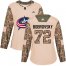 Adidas Columbus Blue Jackets #72 Sergei Bobrovsky Camo Authentic 2017 Veterans Day Womens Stitched NHL Jersey
