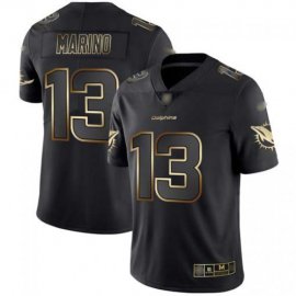 Nike Miami Dolphins #13 Dan Marino Black/Gold Mens Stitched NFL Vapor Untouchable Limited Jersey