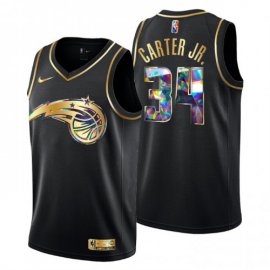 Orlando Orlando Magic #34 Wendell Carter Jr. Mens Golden Edition Diamond Logo 2021/22 Swingman Jersey – Black Mens