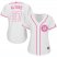 Houston Astros #27 Jose Altuve White/Pink Fashion Womens Stitched MLB Jersey