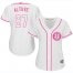 Houston Astros #27 Jose Altuve White/Pink Fashion Womens Stitched MLB Jersey