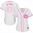 Houston Astros #27 Jose Altuve White/Pink Fashion Womens Stitched MLB Jersey