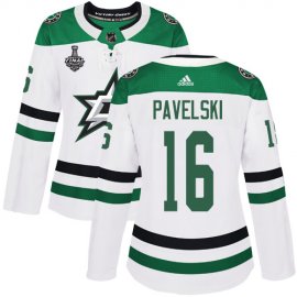 Adidas Dallas Stars #16 Joe Pavelski White Road Authentic Womens 2020 Stanley Cup Final Stitched NHL Jersey