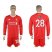 Liverpool #28 INGS Home Long Sleeves Soccer Club Jersey
