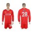 Liverpool #28 INGS Home Long Sleeves Soccer Club Jersey