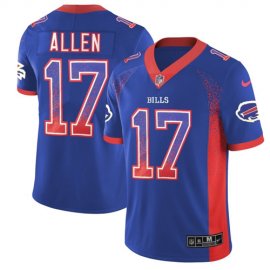 Nike Buffalo Bills #17 Josh Allen Royal Blue Team Color Mens Stitched NFL Limited Rush Drift Fashion Jersey
