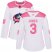 Adidas Columbus Blue Jackets #3 Seth Jones White/Pink Authentic Fashion Womens Stitched NHL Jersey