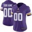 Nike Minnesota Vikings Customized Purple Team Color Stitched Vapor Untouchable Limited Womens NFL Jersey