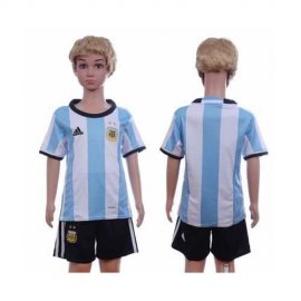 Argentina Blank Home Kid Soccer Country Jersey
