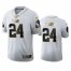 Cleveland Browns #24 Nick Chubb Mens Nike White Golden Edition Vapor Limited NFL 100 Jersey