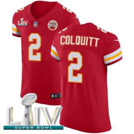Nike Kansas City Chiefs #2 Dustin Colquitt Red Super Bowl LIV 2020 Team Color Mens Stitched NFL Vapor Untouchable Elite Jersey