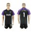 Tottenham Hotspur #1 Lloris Black Goalkeeper Soccer Club Jersey