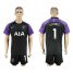 Tottenham Hotspur #1 Lloris Black Goalkeeper Soccer Club Jersey