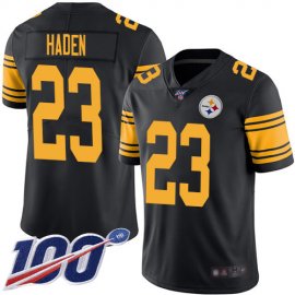 Nike Pittsburgh Steelers #23 Joe Haden Black Mens Stitched NFL Limited Rush 100th Season Jersey
