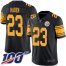 Nike Pittsburgh Steelers #23 Joe Haden Black Mens Stitched NFL Limited Rush 100th Season Jersey
