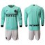 Inter Milan Blank Away Long Sleeves Soccer Club Jersey