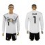 Germany #1 Neuer White Home Long Sleeves Soccer Country Jersey
