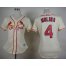 St.Louis Cardinals #4 Yadier Molina Cream Alternate Womens Stitched MLB Jersey