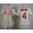 St.Louis Cardinals #4 Yadier Molina Cream Alternate Womens Stitched MLB Jersey