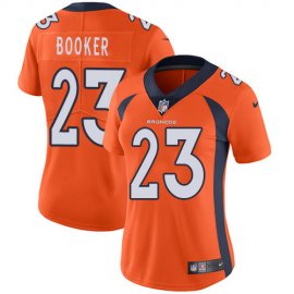 Nike Denver Broncos #23 Devontae Booker Orange Team Color Womens Stitched NFL Vapor Untouchable Limited Jersey