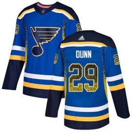 Adidas St. Louis Blues #29 Vince Dunn Blue Home Authentic Drift Fashion Stitched NHL Jersey