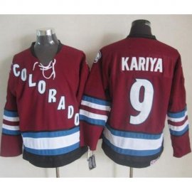 Colorado Avalanche #9 Paul Kariya Red CCM Throwback Stitched NHL Jersey