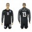 England #13 HERTON Black Goalkeeper 2018 FIFA World Cup Long Sleeve Soccer Jersey